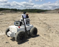 Land-based robotic platform used for measurements of methane concentrations at a landfill (more information in Bateman et al. 2016)